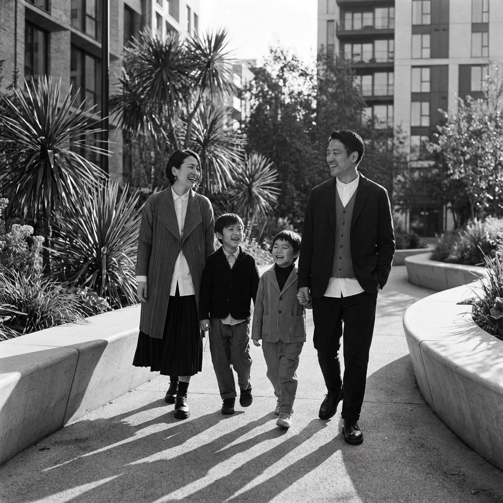 Happy Family in Park